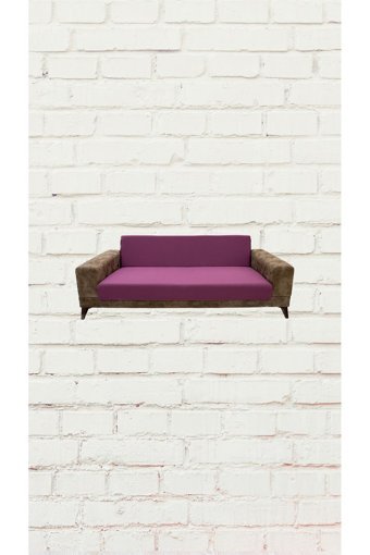 Şahane Ev Mikro Polyester Likralı Jakarlı Süngersiz Düz Giydirmeli Lastikli Pembe İkili Koltuk Örtüsü 78x55 cm