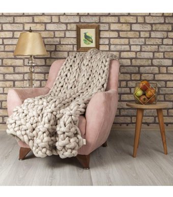 Betires Home Süngersiz Bej Tekli Koltuk Örtüsü 130x170 cm