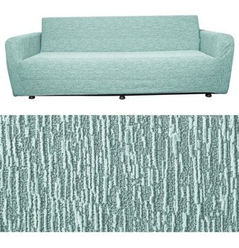 Bibaha Pamuklu Jakarlı Süngersiz Düz Giydirmeli Lastikli Turkuaz Tekli Koltuk Örtüsü 180x230 cm