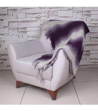 Betires Home Akrilik-Pamuklu Püsküllü Süngersiz Tekli Koltuk Örtüsü 130x170 cm