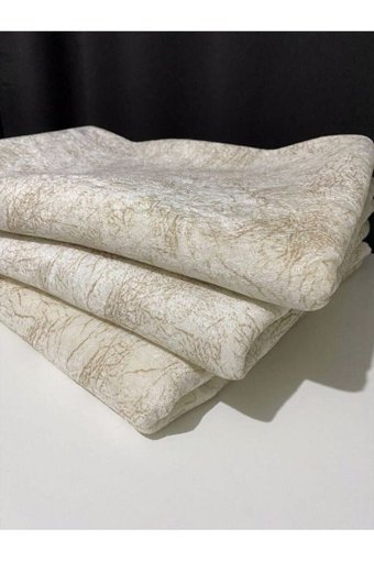 Aksa Home Kadife Süngerli Mermer Desenli Beyaz Tekli Koltuk Örtüsü 170x220 cm