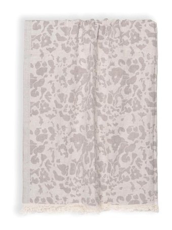 Chappal Pamuklu Kanvas Jakarlı Süngersiz Armürlü Bej Üçlü Koltuk Örtüsü 155x220 cm