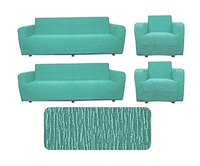 Güzelevim Pamuklu - Polyester Jakarlı Süngersiz Kırçıllı Giydirmeli Gri 3-3-1-1 Koltuk Örtüsü 180x230 cm