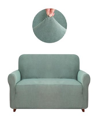 Elgeyar Polyester Likralı Jakarlı Süngersiz Armürlü Giydirmeli Yeşil Tekli Koltuk Örtüsü 140x180 cm