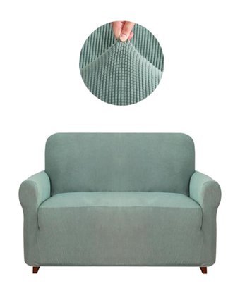 Elgeyar Polyester Likralı Jakarlı Süngersiz Armürlü Giydirmeli Yeşil Tekli Koltuk Örtüsü 140x180 cm