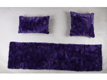 Dericibey Pamuklu Tüylü Süngersiz Mor Üçlü Koltuk Örtüsü 50x180 cm