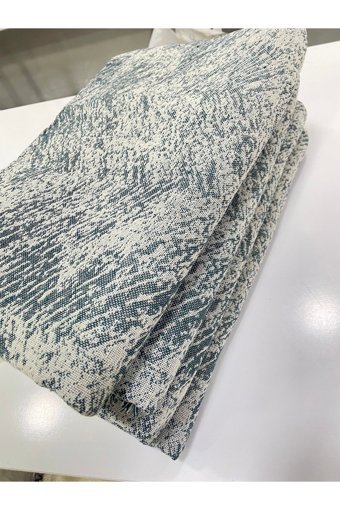 Coperta Pamuklu - Polyester Polar Jakarlı Süngersiz Mavi Üçlü Koltuk Örtüsü 180x220 cm
