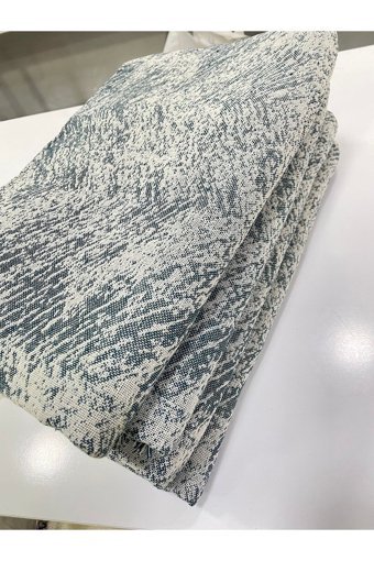 Coperta Pamuklu - Polyester Polar Jakarlı Süngersiz Mavi Üçlü Koltuk Örtüsü 180x220 cm