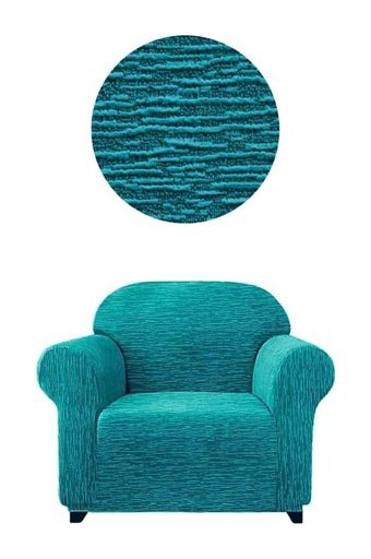 Akbu Polyester Süngersiz Giydirmeli Lastikli Turkuaz Tekli Koltuk Örtüsü 75x120 cm