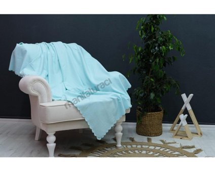 Hazel Polyester Süngerli Düz Yeşil Tekli Koltuk Örtüsü 175x215 cm