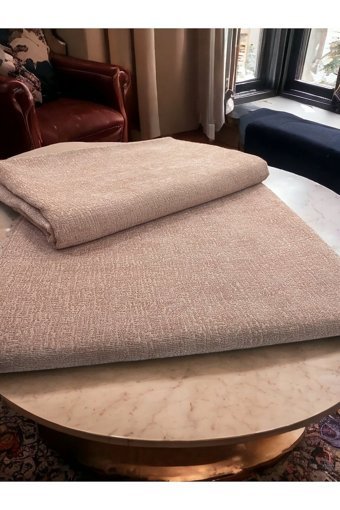 Siyah Home Tekstil Pamuklu Polar Süngersiz Düz Pembe Tekli Koltuk Örtüsü 180x220 cm