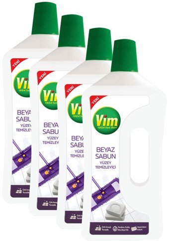 Vim Beyaz Sabun Kokulu Yüzey Temizleyici 4x1 lt