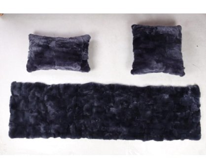 Dericibey Pamuklu Tüylü Süngersiz Lacivert Üçlü Koltuk Örtüsü 50x180 cm