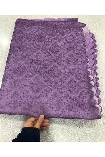 Turkanlar Home Kadife Polar Süngerli Geometrik Desenli Su Geçirmez Mor Tekli Koltuk Örtüsü 180x220 cm