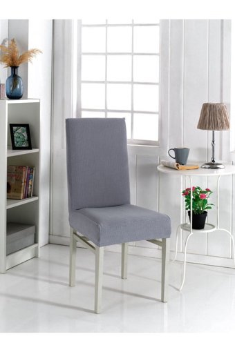 Hanemce Pamuklu - Polyester Likralı Gri Koltuk Örtüsü 35x45 cm