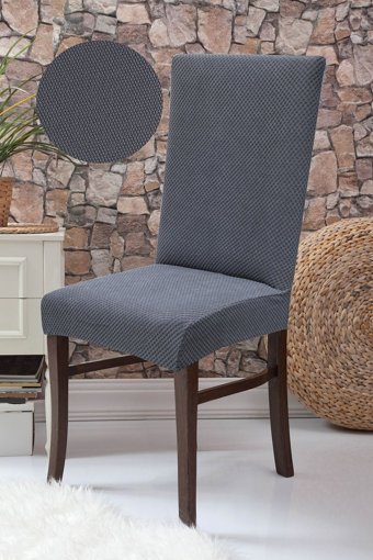 Uygar Home Pamuklu - Polyester Bürümcük-Likralı Süngersiz Düz Giydirmeli Lacivert Tekli Koltuk Örtüsü 38x50 cm