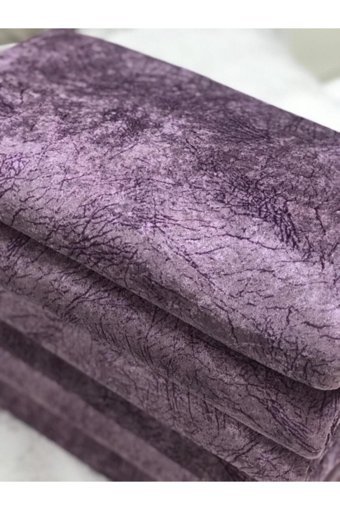 Madame Blue Polyester Nubuk Süngerli Çizgili Mor Tekli Koltuk Örtüsü 175x215 cm