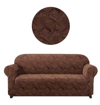 Akbu Polyester Süngersiz Giydirmeli Lastikli Kahverengi Tekli Koltuk Örtüsü 180x230 cm