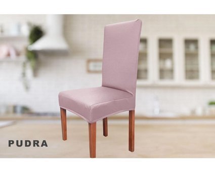 Abeltrade Polyester Likralı Süngersiz Düz Giydirmeli Lastikli Pembe Tekli Koltuk Örtüsü 35x100 cm