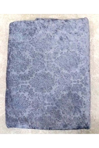 Mandaş Polyester Süngerli Çiçek Desenli Gri Tekli Koltuk Örtüsü 175x215 cm