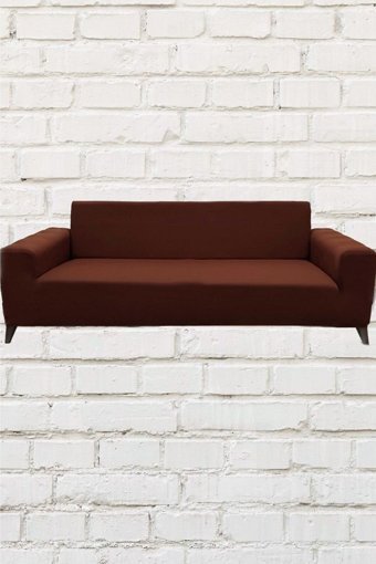 Şahane Ev Mikro Polyester Likralı Jakarlı Süngersiz Düz Giydirmeli Lastikli Kiremit Tekli Koltuk Örtüsü 140 cm