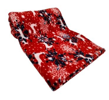 Ecottonworks Polyester Polar Jakarlı Süngersiz Kırmızı Üçlü Koltuk Örtüsü 180x200 cm