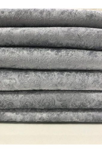 Enti Ev Tekstili 2313 Polyester Polar Jakarlı Süngerli Kaymaz Gri Üçlü Koltuk Örtüsü 170x200 cm