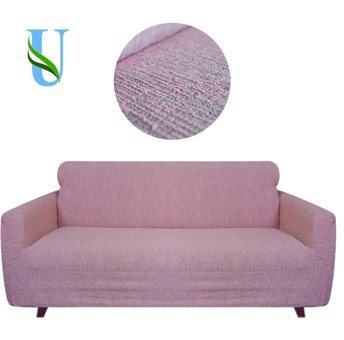 Uy Style Tekstil Likralı Jakarlı Süngerli Geometrik Desenli Giydirmeli Pembe Tekli Koltuk Örtüsü 180x230 cm