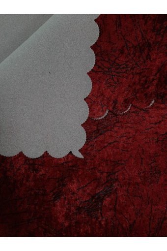 Çıkrıkçı Tekstil Pamuklu - Polyester Polar Jakarlı Süngerli Kırmızı Üçlü Koltuk Örtüsü 175x215 cm