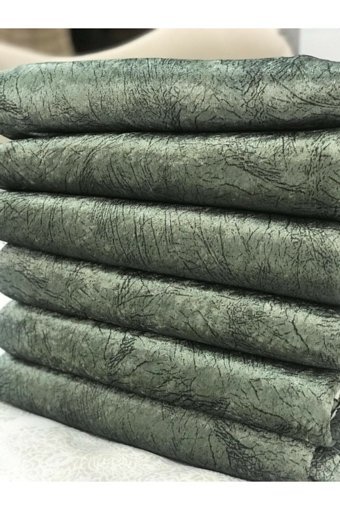 Sc Home Polyester Tay Tüyü Jakarlı Süngerli Çizgili Su Geçirmez Haki Üçlü Koltuk Örtüsü 175x215 cm