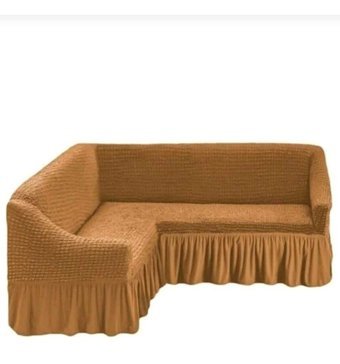 Akbu Pamuklu - Polyester Bürümcük Süngersiz Giydirmeli Lastikli Kırmızı Tekli Koltuk Örtüsü 180x350 cm