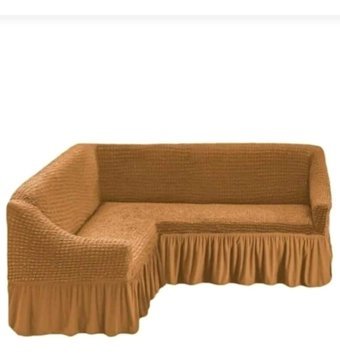Akbu Pamuklu - Polyester Bürümcük Süngersiz Giydirmeli Lastikli Kırmızı Tekli Koltuk Örtüsü 180x350 cm