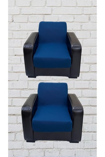 Şahane Ev Mikro Polyester Likralı Jakarlı Süngersiz Düz Giydirmeli Lastikli Mavi Tekli Koltuk Örtüsü 78x55 cm