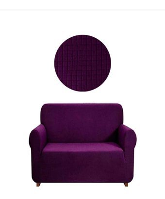 Akbu Polyester Likralı Süngersiz Giydirmeli Lastikli Mor Tekli Koltuk Örtüsü 140x180 cm