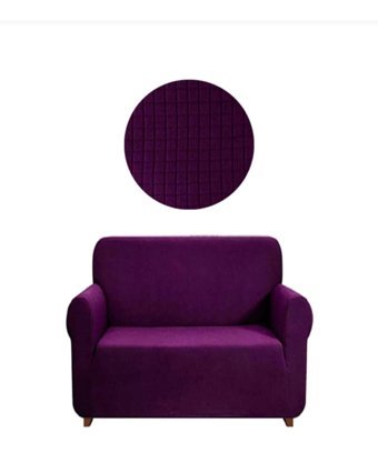 Akbu Polyester Likralı Süngersiz Giydirmeli Lastikli Mor Tekli Koltuk Örtüsü 140x180 cm