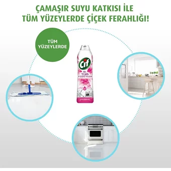 Cif Jel Çiçek Ferahlığı Yüzey Temizleyici 4x750 ml