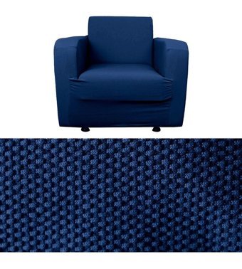 Bibaha Polyester Likralı Süngersiz Petek Desenli Giydirmeli Lastikli Lacivert Tekli Koltuk Örtüsü 120x80 cm