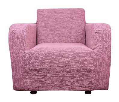 Bibaha Pamuklu Jakarlı Süngersiz Düz Giydirmeli Lastikli Pembe Tekli Koltuk Örtüsü 80x130 cm
