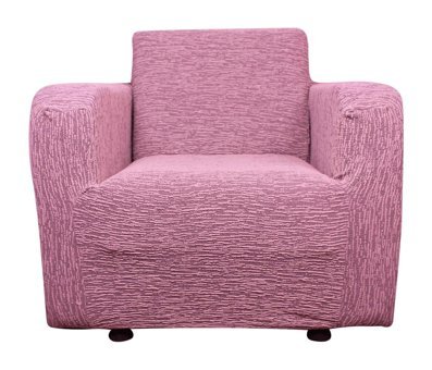 Bibaha Pamuklu Jakarlı Süngersiz Düz Giydirmeli Lastikli Pembe Tekli Koltuk Örtüsü 80x130 cm