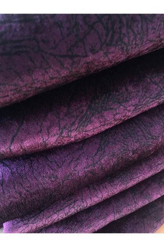 Karahanlı Polyester Süngerli Mermer Desenli Mor Tekli Koltuk Örtüsü 90x170 cm