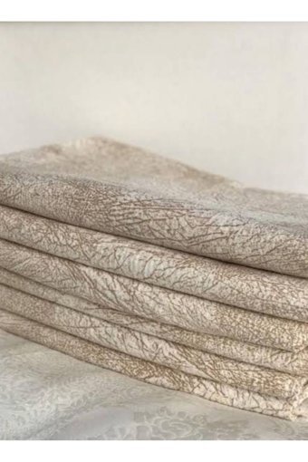 Miray Tekstil Modern Trend Kadife Süngerli Çizgili Kahverengi Tekli Koltuk Örtüsü 170x210 cm