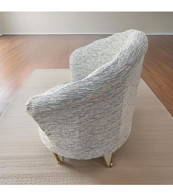 Uzhanem Pamuklu - Polyester Bürümcük-Likralı Süngerli Çizgili Giydirmeli Bej Tekli Koltuk Örtüsü 55x85 cm