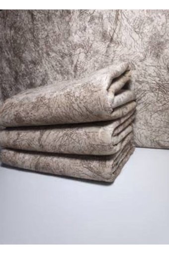 Miray Tekstil Kadife Süngerli Çizgili Kahverengi Tekli Koltuk Örtüsü 170x240 cm
