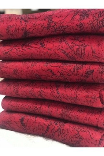 Sc Home Polyester Tay Tüyü Jakarlı Süngerli Çizgili Su Geçirmez Kırmızı Üçlü Koltuk Örtüsü 175x215 cm