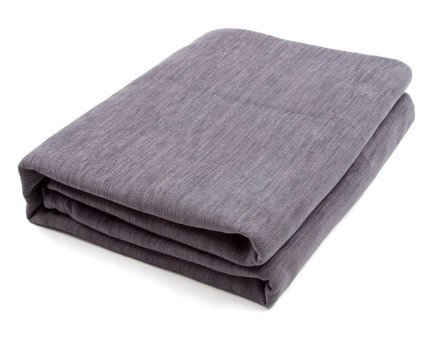 Vagonik Şönil Polar Süngersiz Çizgili Gri Tekli Koltuk Örtüsü 170x210 cm