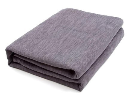 Vagonik Şönil Polar Süngersiz Çizgili Gri Tekli Koltuk Örtüsü 170x210 cm
