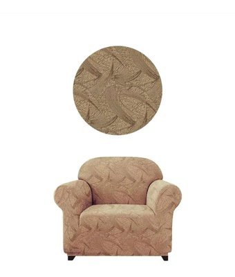 Akbu Polyester Süngersiz Giydirmeli Lastikli Kahverengi Tekli Koltuk Örtüsü 75x120 cm