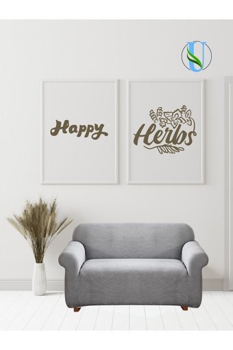 Uy Style Tekstil Polyester Likralı Süngerli Armürlü Giydirmeli Gri Tekli Koltuk Örtüsü 125x175 cm