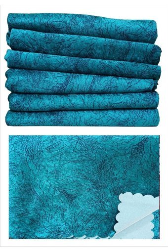 Madame Clean Home Kadife Süngerli Çizgili Turkuaz Tekli Koltuk Örtüsü 175x215 cm
