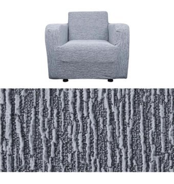 Tuchmall Likralı Jakarlı Süngerli Düz Giydirmeli Gri Tekli Koltuk Örtüsü 110x150 cm